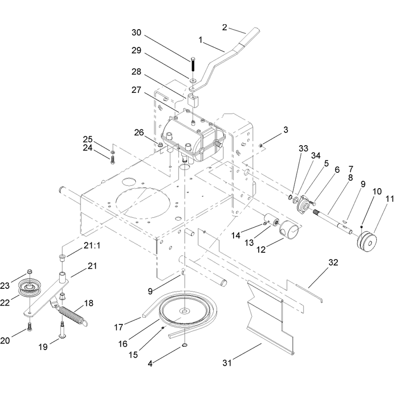 Transmission and Drive Pulley Assembly
