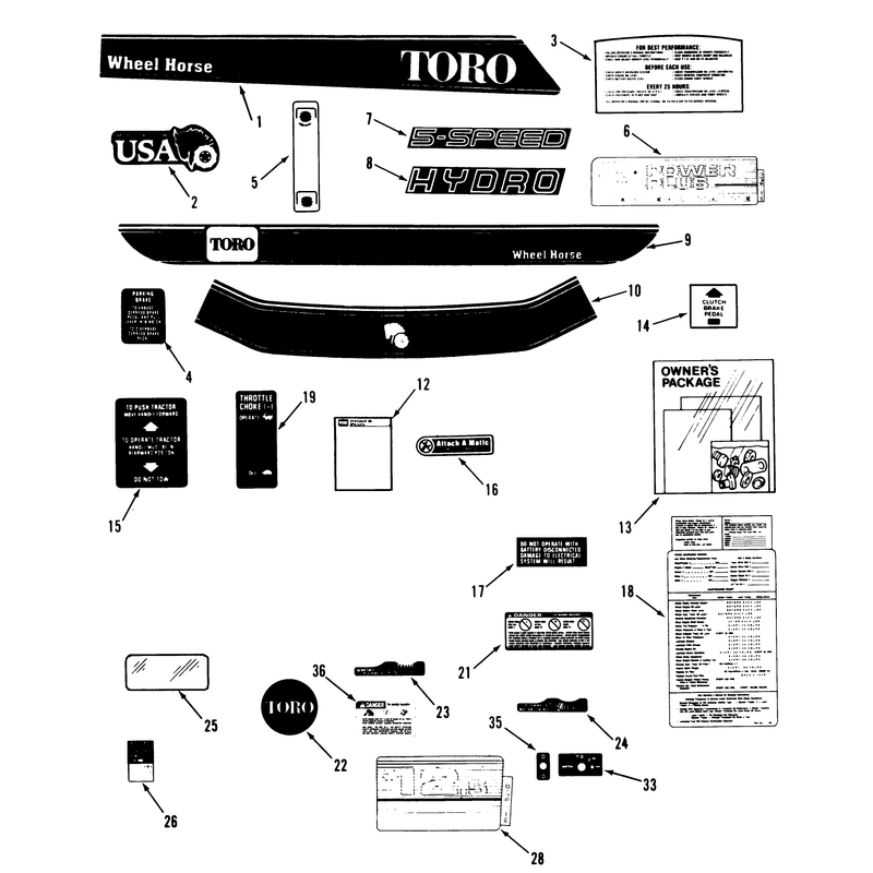 Decal & Miscellaneous Parts Assembly