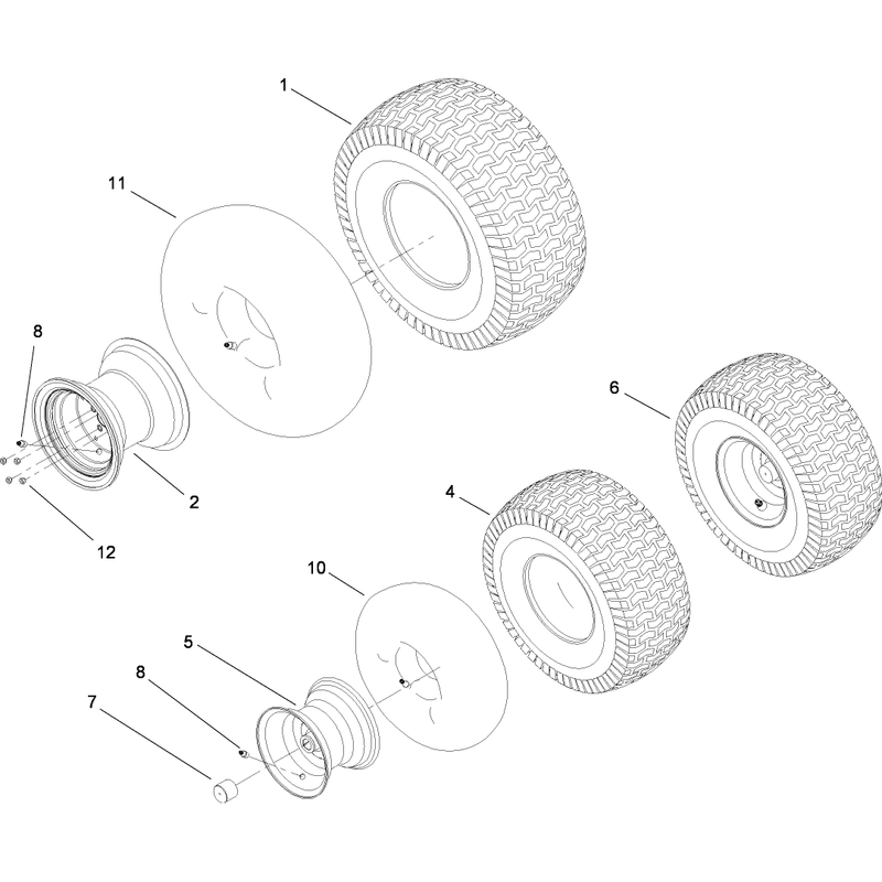 Front and Rear Wheel Assembly
