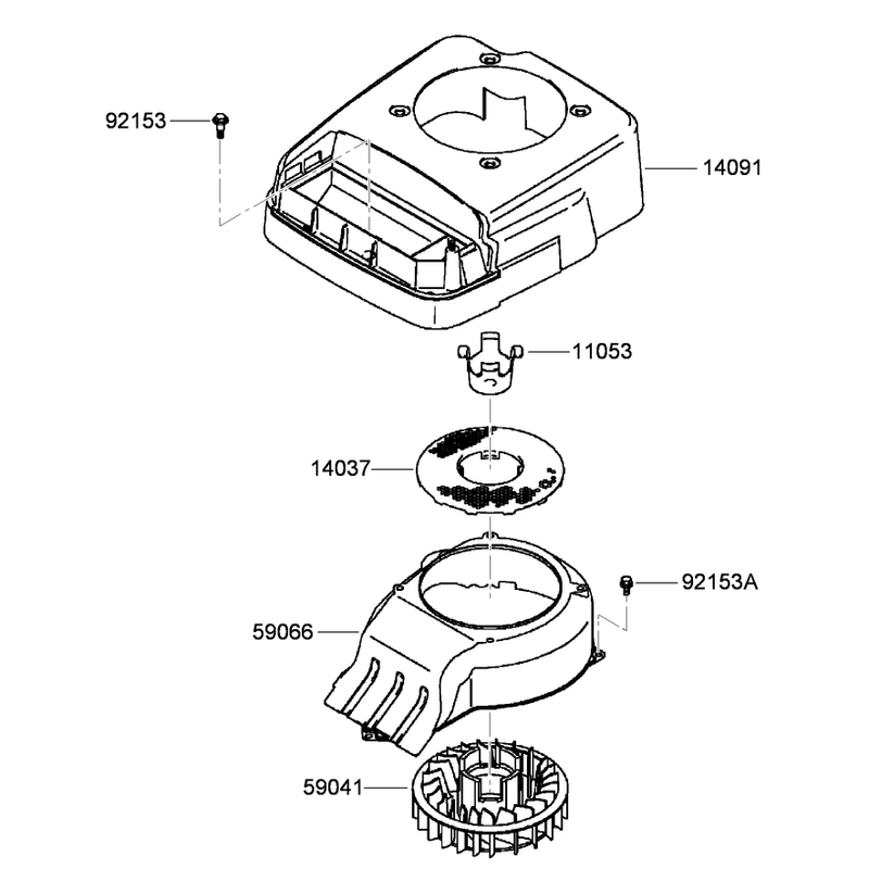 Cooling Equipment Assembly Kawasaki FJ180V-AS58