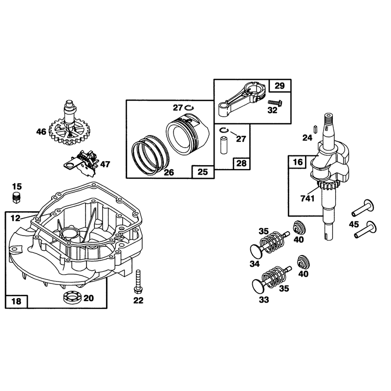 Engine Briggs and Stratton Model 124702-3115-01