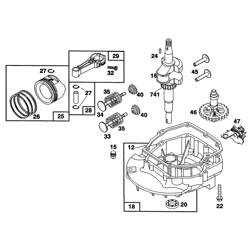 Engine Briggs and Stratton Model 124702-3115-01