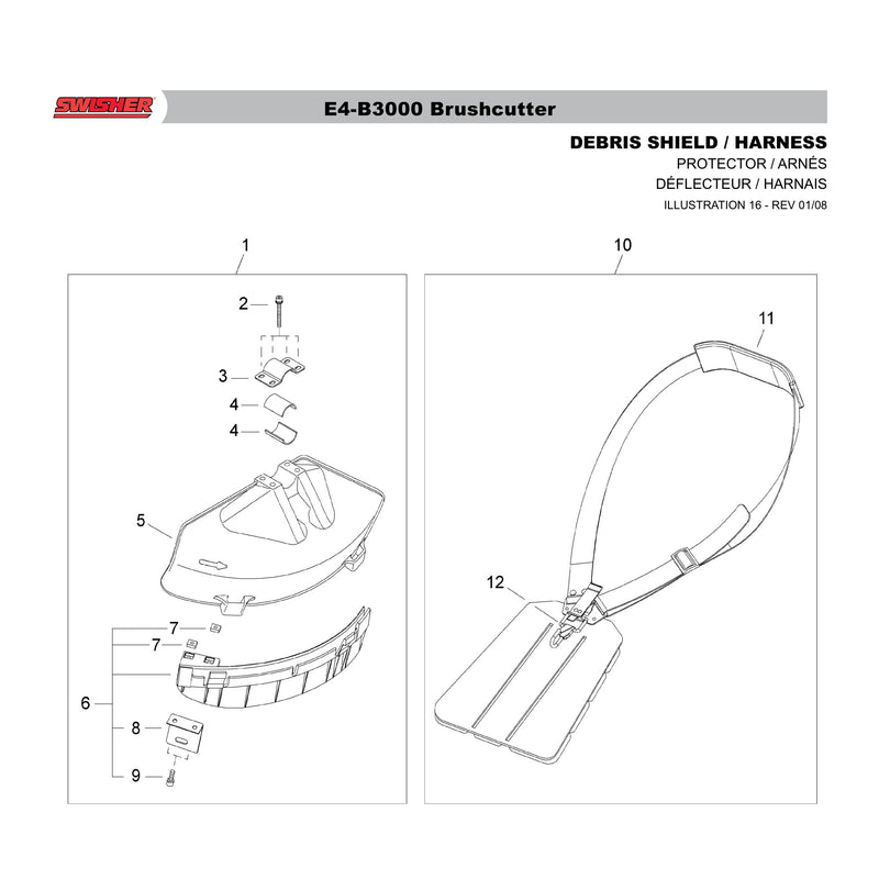 DEBRIS SHIELD / HARNESS