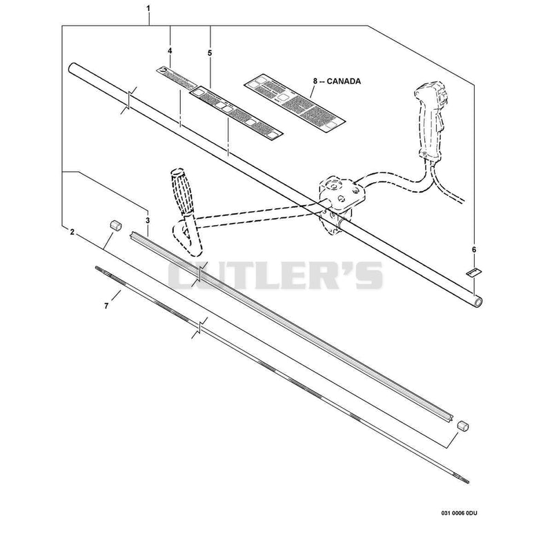 Main Pipe Assembly, Flexible Driveshaft
