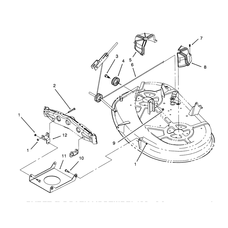 Cable and Cover Assembly 38in Cutting Unit