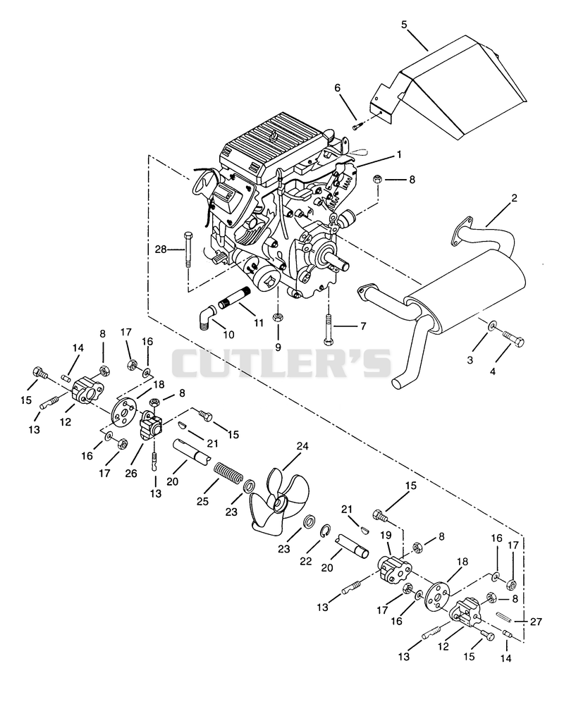 Engine And Drive Shaft