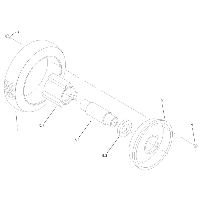 Front Wheel and Tire Assembly