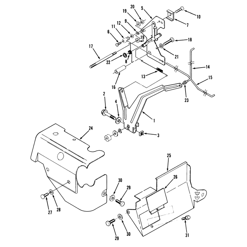14hp Engine Governor Linkage and Cover Assembly