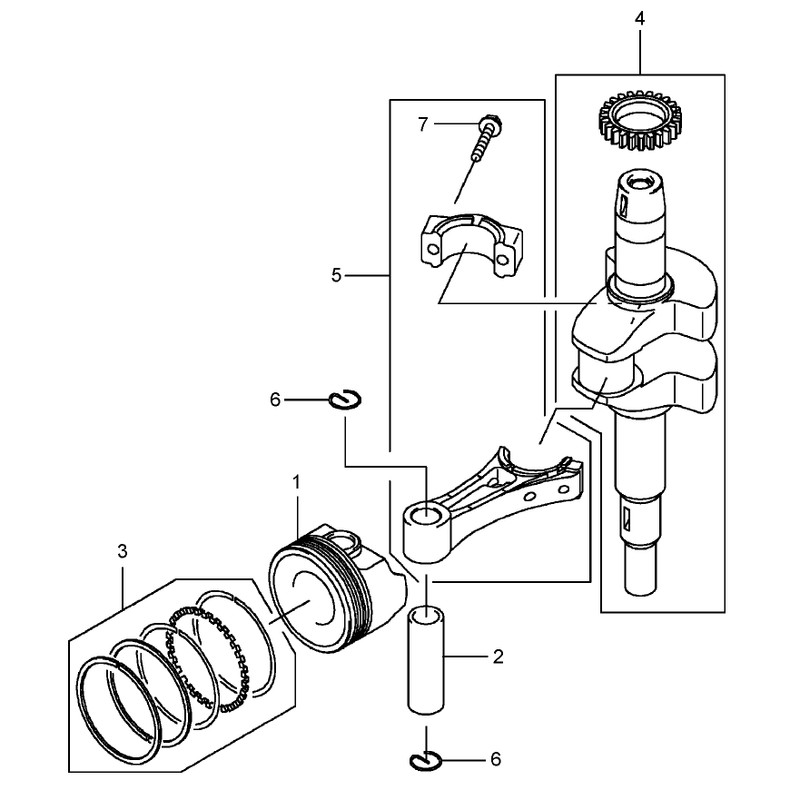 Piston and Crankshaft Assembly