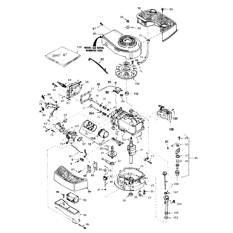 Engine Tecumseh Model No Tnt 100-10100e