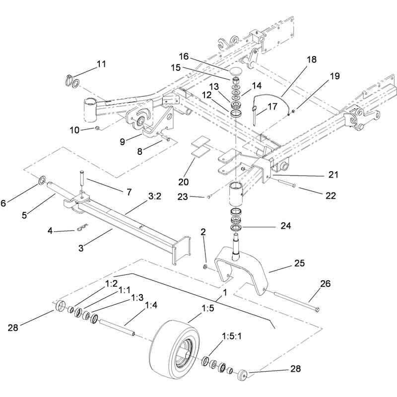 Caster Wheel and Z Stand Assembly