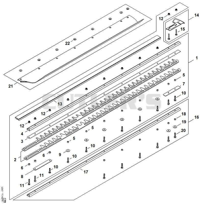 Cutter bar 1000 mm / 40" T