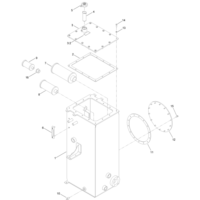 Hydraulic Tank Assembly No. AU116143