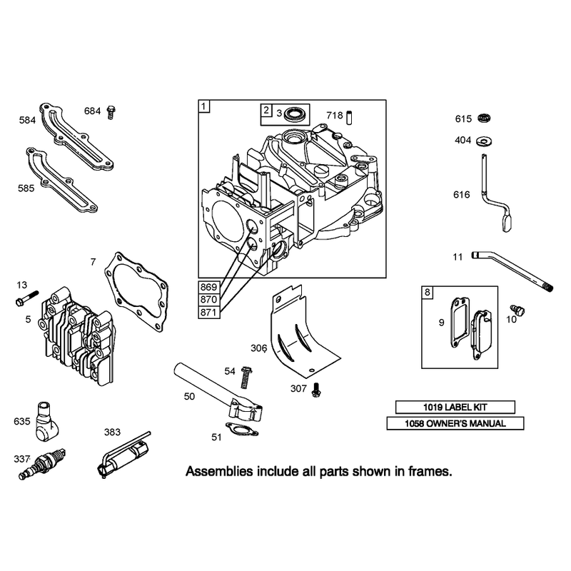 Cylinder Assembly Briggs and Stratton 125K05-0186-E1