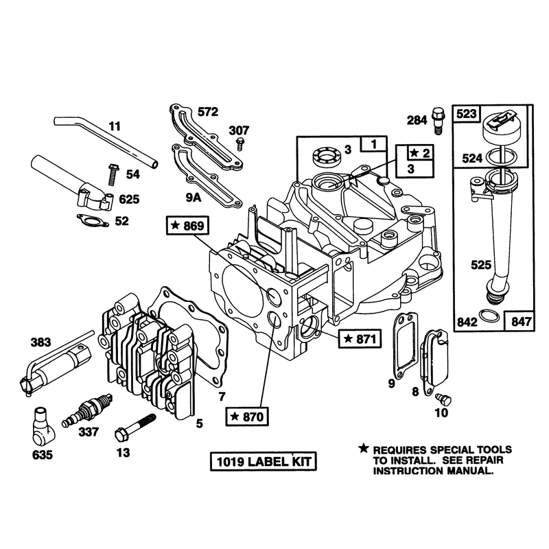 Engine Briggs and Stratton Model 122702-0182-01