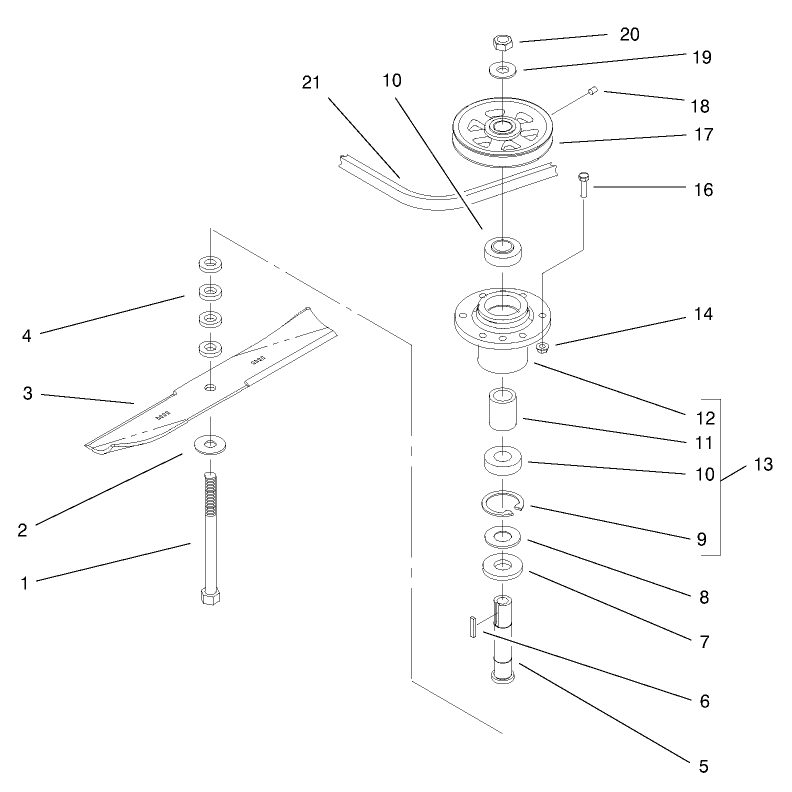 Spindle and Blade Assembly