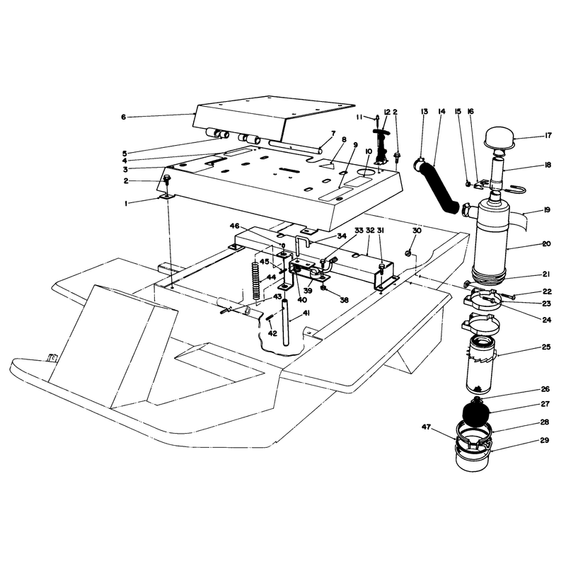 Seat Mount & Air Cleaner Assembly