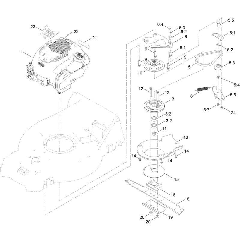 Engine and Blade Assembly