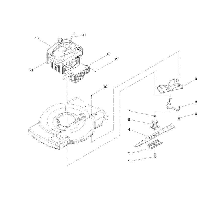 Engine and Blade Assembly