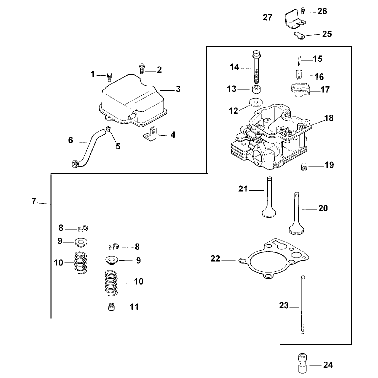 Cylinder Headvalve and Breather Model 73429 Only