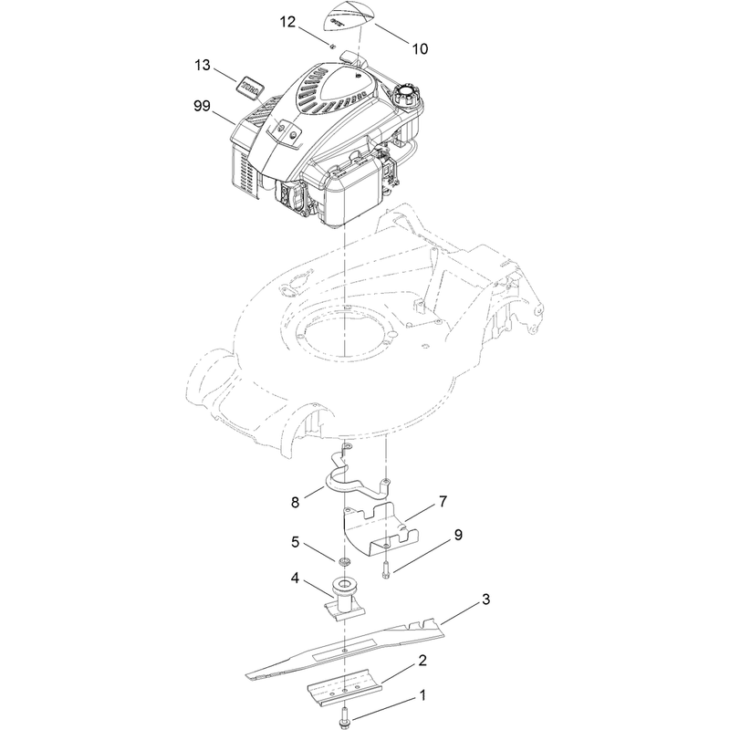 Engine and Blade Assembly