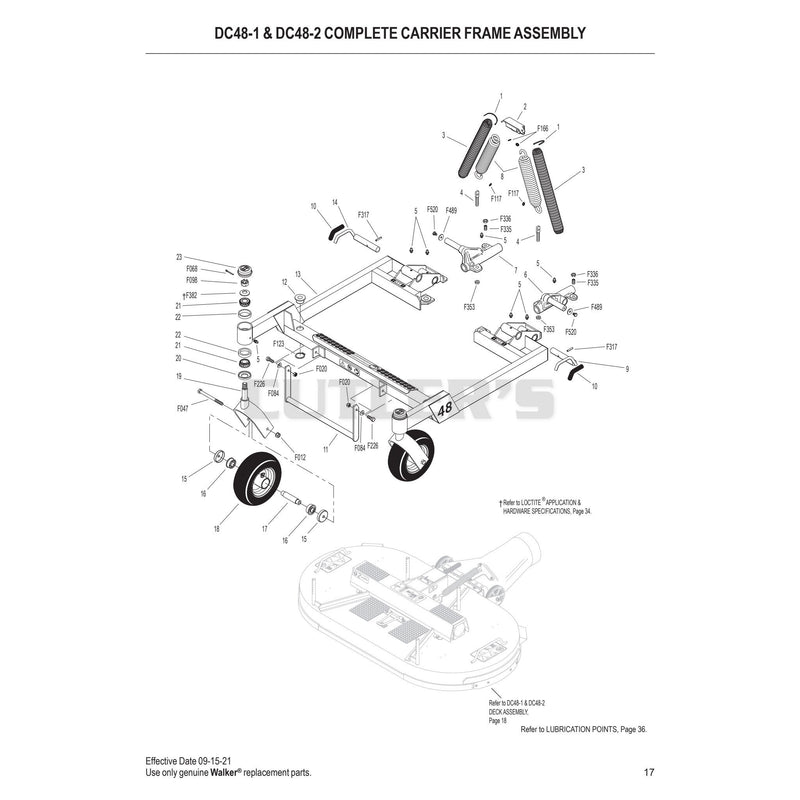 DC48-1-DC48-2 Complete Carrier Frame Assembly