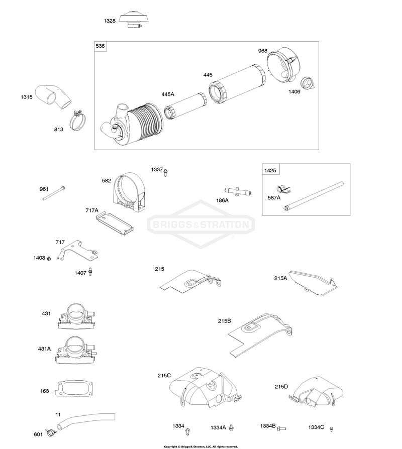 Air Cleaner, Intake Elbows, Air Guides