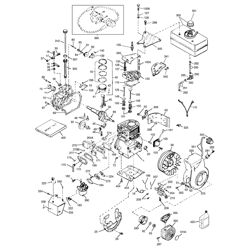 ENGINE TECUMSEH MODEL HSK70-130282U