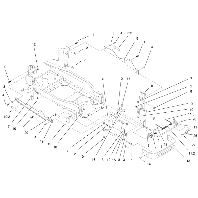 Bumper and Hood Support Assembly