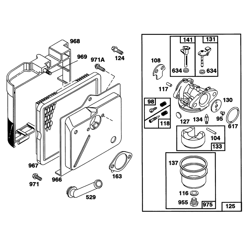 Engine Briggs and Stratton Model 122702-3171-01