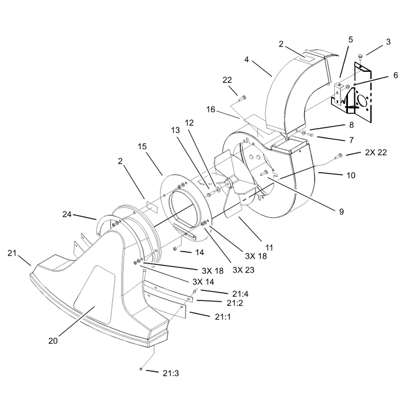 Snout Blower and Fan Assembly