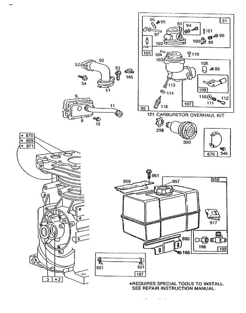 Engine Briggs Stratton Model 190406 Type 3083 01 2