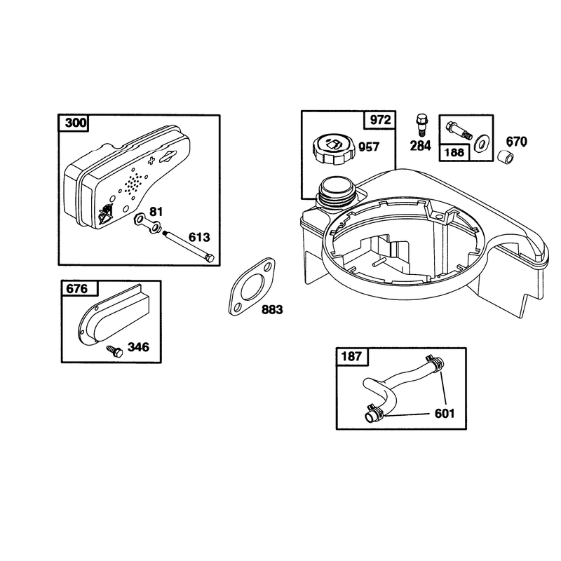 Engine Briggs and Stratton Model 128807-0658-01