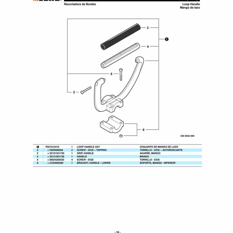 Mango de Control, Cable del Acelerador, Interruptor del Encendido