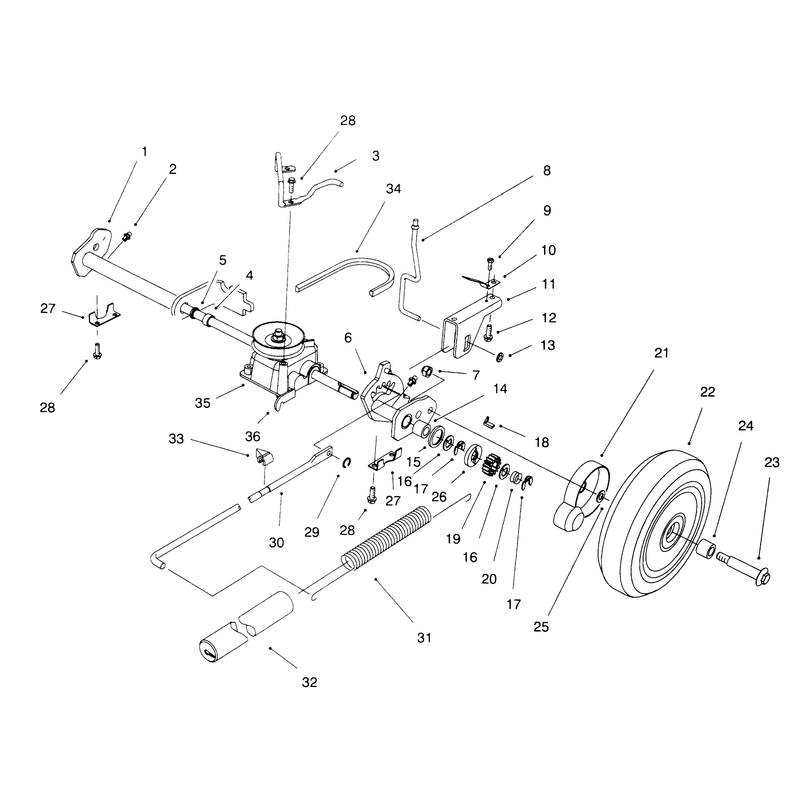 S P Rear Axle Assembly