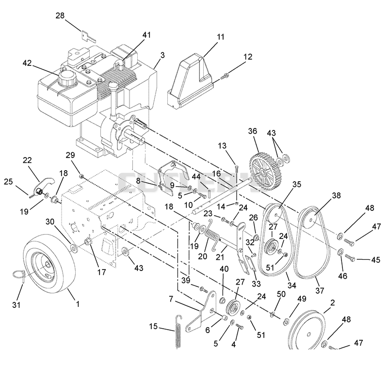 Engine And Belt Drive