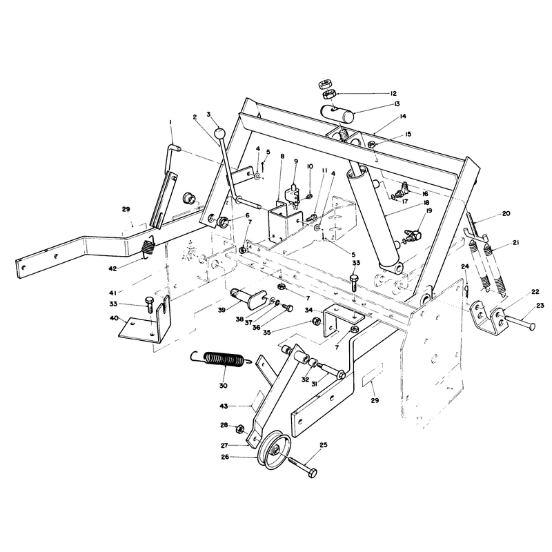 Parking Brake and Lift Frame Assembly