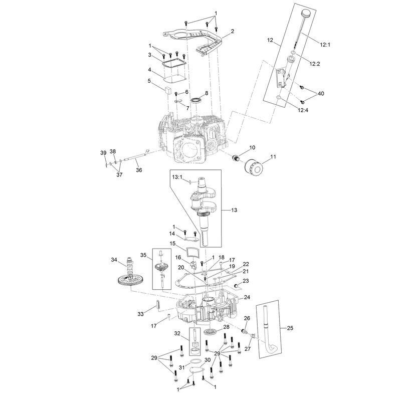 Crankcase and Crankshaft Assembly