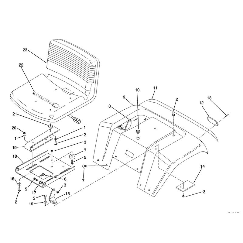 Fender and Seat Assembly
