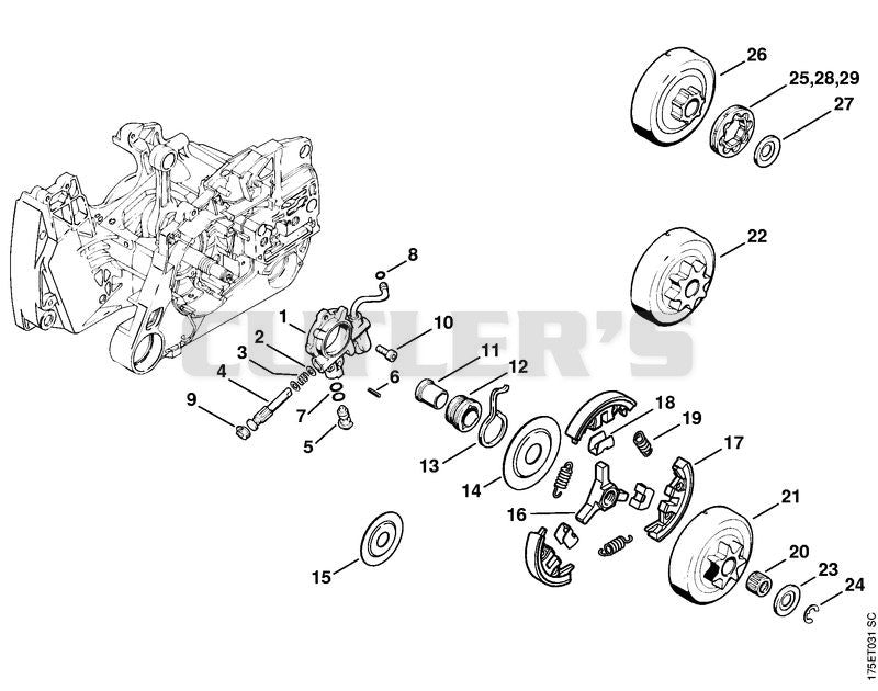 Oil pump, Clutch