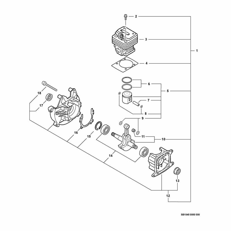 Engine, Short Block -- SB1045