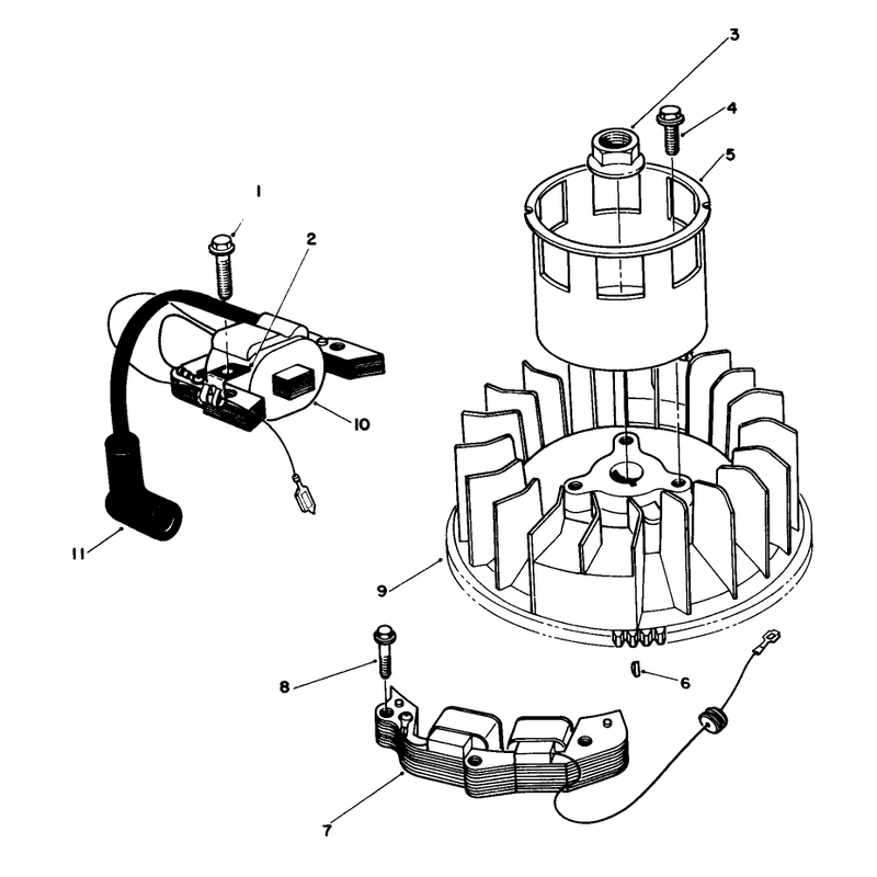 Magneto and Flywheel Assembly Model No Vmg6