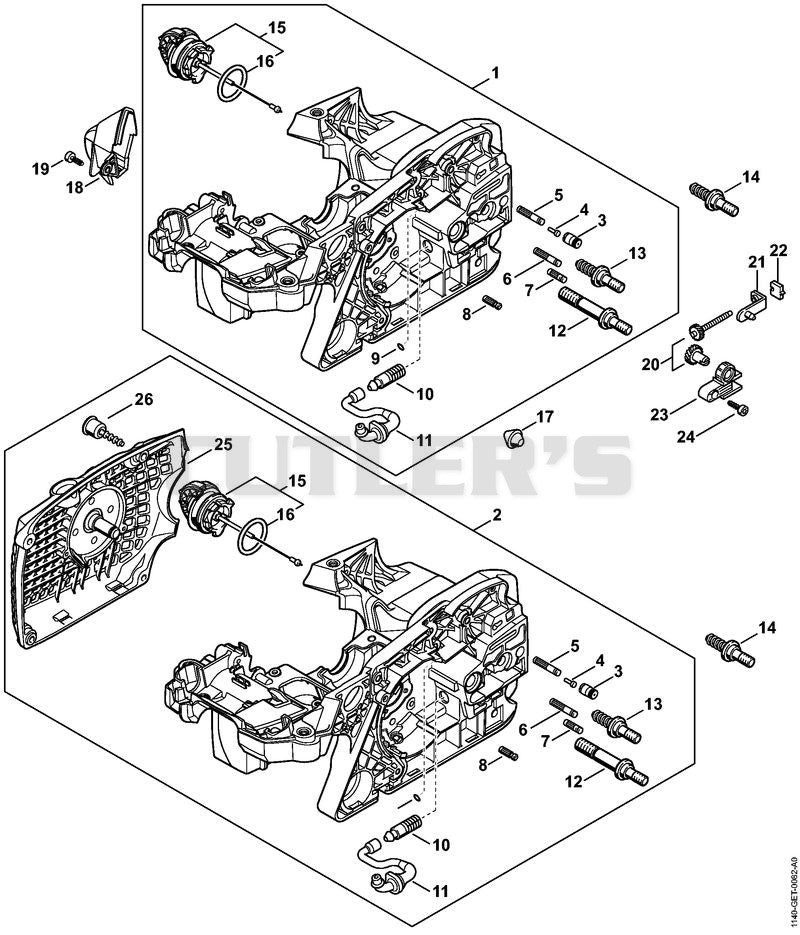 Engine housing, Chain tensioner