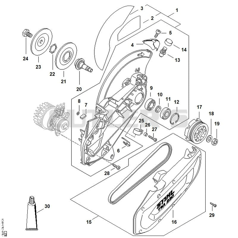 Cast arm with guard