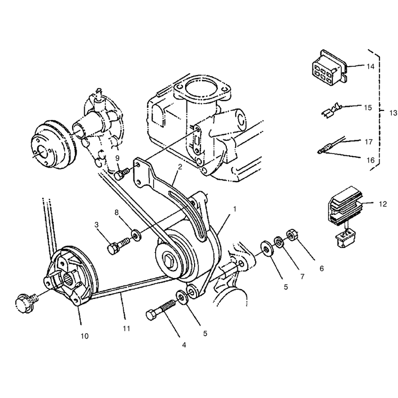 Dynamo and Pulley Assembly