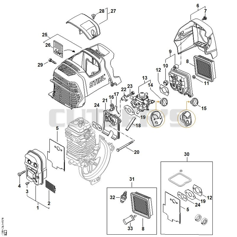 Muffler, Air filter