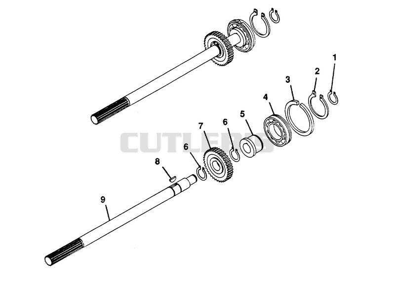 NUMBER NINE SHAFT - PTO CLUTCH