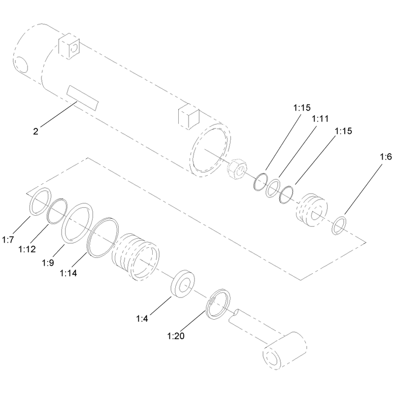 Hydraulic Cylinder Assembly No 107-9474