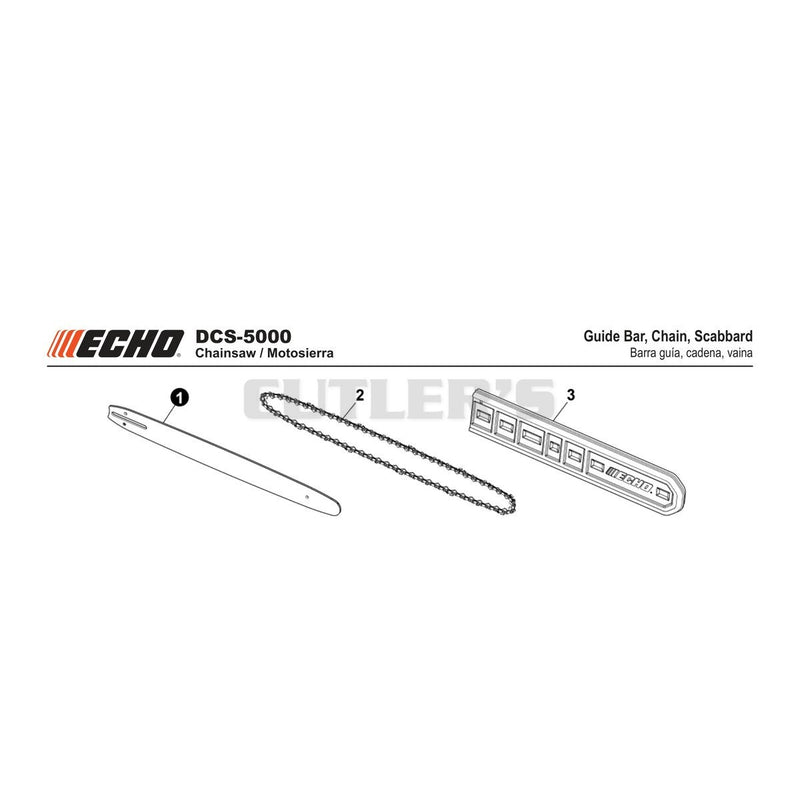 Guide Bar, Chain, Scabbard