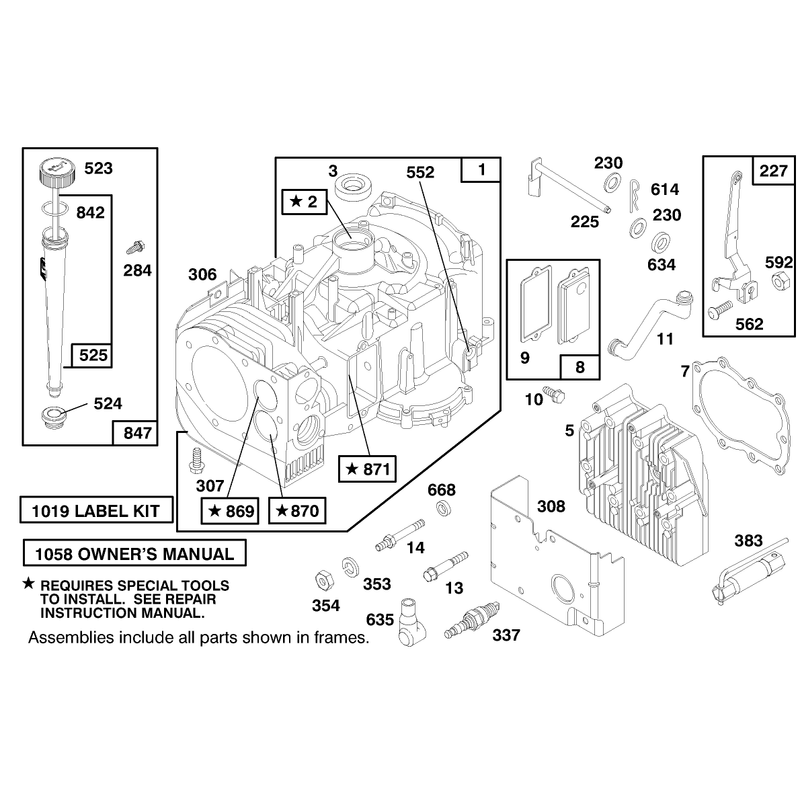 Engine Briggs and Stratton Model 28m707-0127-01
